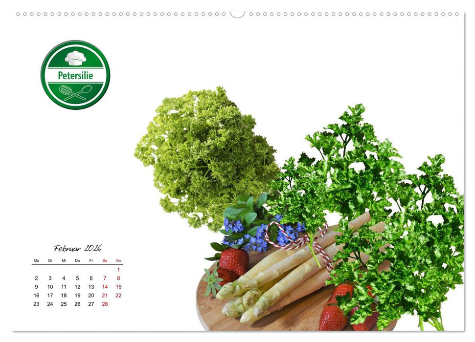 Küchenkräuter für jeden Geschmack (CALVENDO Premium Wandkalender 2026)