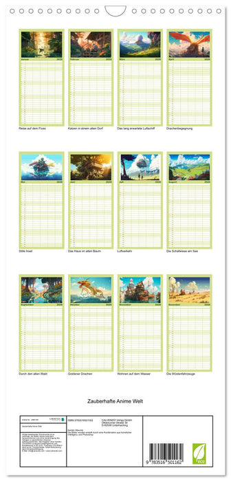 Zauberhafte Anime Welt (CALVENDO Familienplaner 2026)