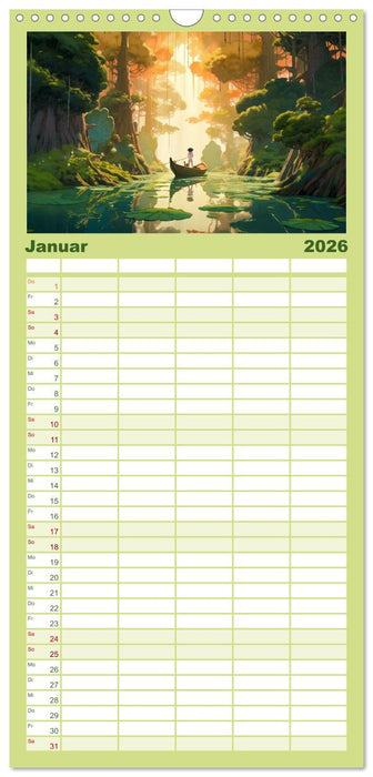 Zauberhafte Anime Welt (CALVENDO Familienplaner 2026)