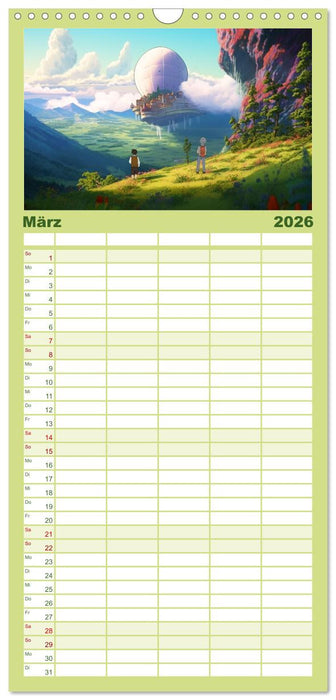 Zauberhafte Anime Welt (CALVENDO Familienplaner 2026)