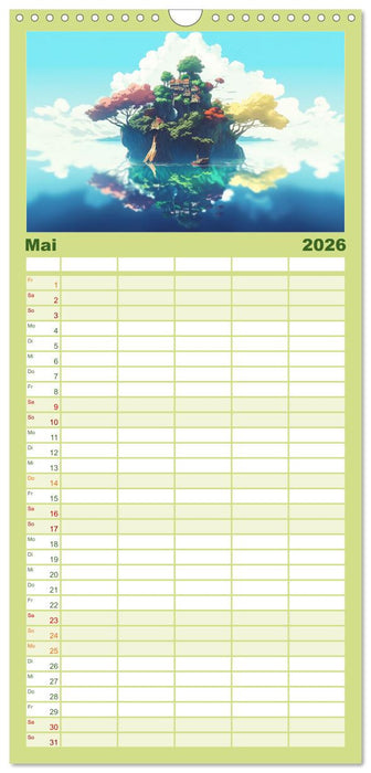 Zauberhafte Anime Welt (CALVENDO Familienplaner 2026)