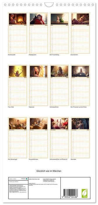 Glücklich wie im Märchen (CALVENDO Familienplaner 2026)