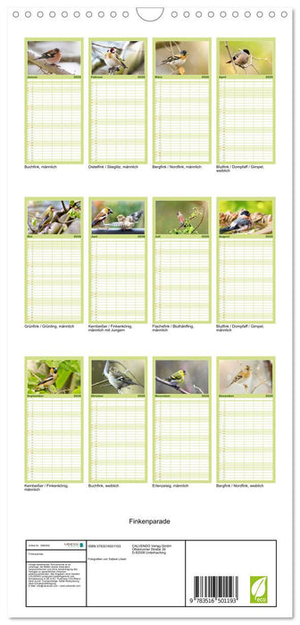 Finkenparade (CALVENDO Familienplaner 2026)