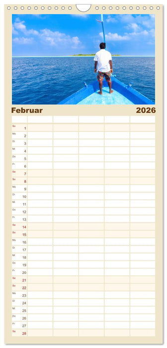 Malediven, Perle im Indischen Ozean (CALVENDO Familienplaner 2026)