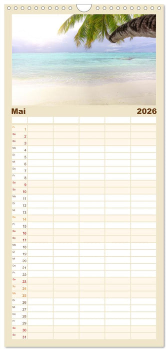 Malediven, Perle im Indischen Ozean (CALVENDO Familienplaner 2026)