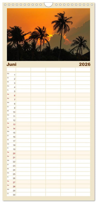 Malediven, Perle im Indischen Ozean (CALVENDO Familienplaner 2026)