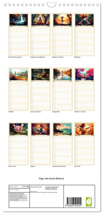Yoga, die innere Balance (CALVENDO Familienplaner 2026)