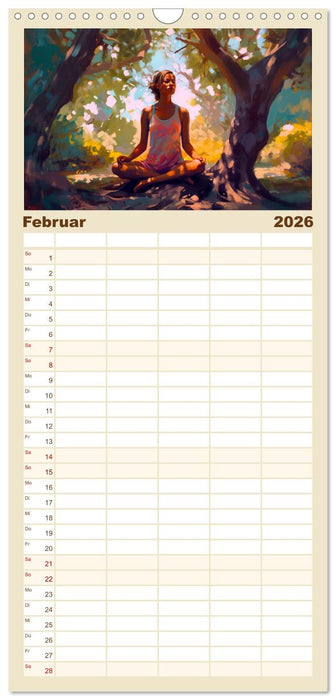 Yoga, die innere Balance (CALVENDO Familienplaner 2026)