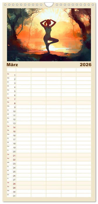 Yoga, die innere Balance (CALVENDO Familienplaner 2026)