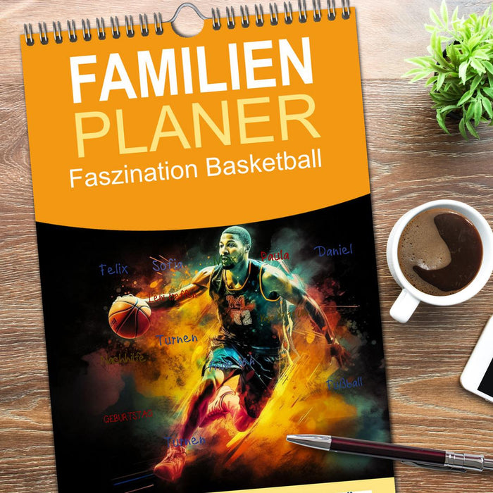 Faszination Basketball (CALVENDO Familienplaner 2026)