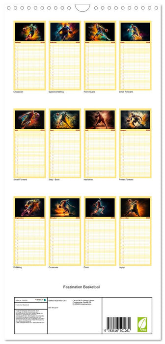 Faszination Basketball (CALVENDO Familienplaner 2026)