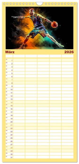 Faszination Basketball (CALVENDO Familienplaner 2026)