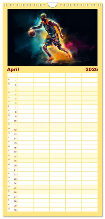 Faszination Basketball (CALVENDO Familienplaner 2026)