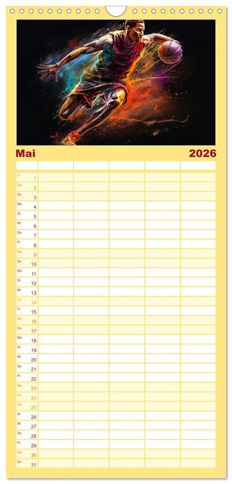 Faszination Basketball (CALVENDO Familienplaner 2026)