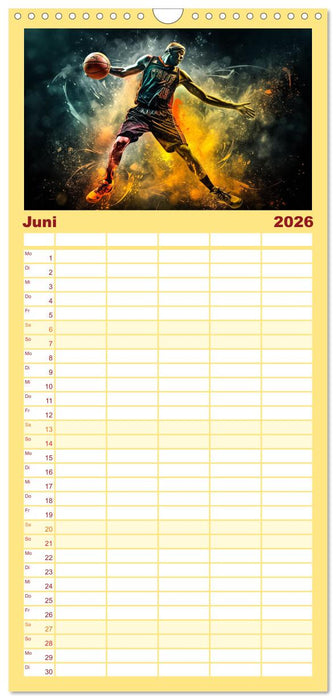 Faszination Basketball (CALVENDO Familienplaner 2026)