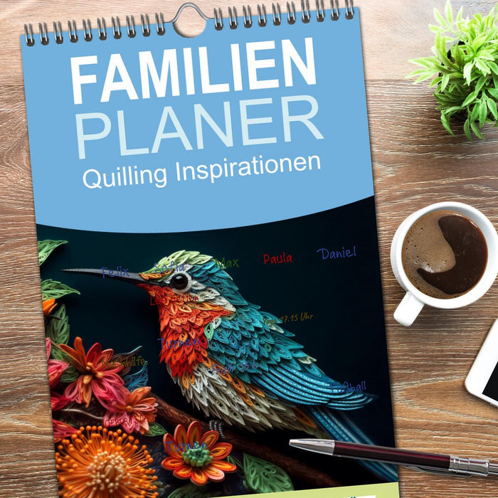 Quilling Inspirationen (CALVENDO Familienplaner 2026)