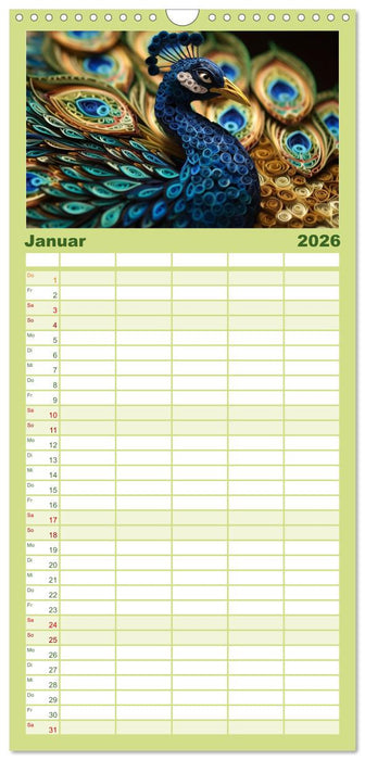 Quilling Inspirationen (CALVENDO Familienplaner 2026)