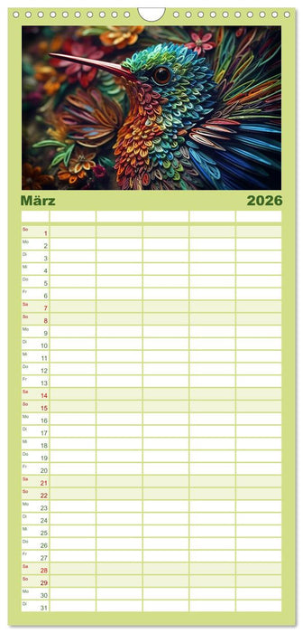 Quilling Inspirationen (CALVENDO Familienplaner 2026)