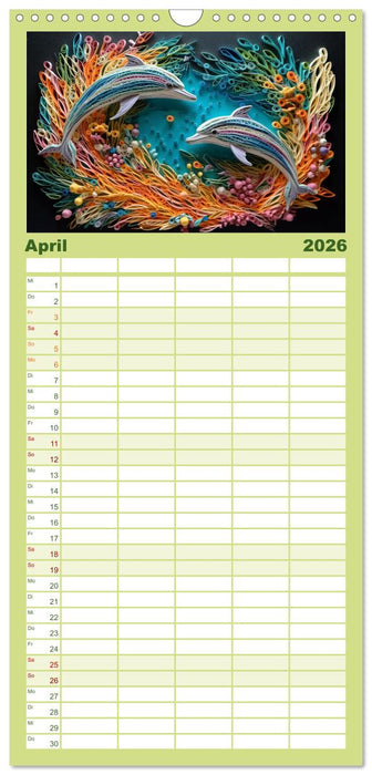 Quilling Inspirationen (CALVENDO Familienplaner 2026)