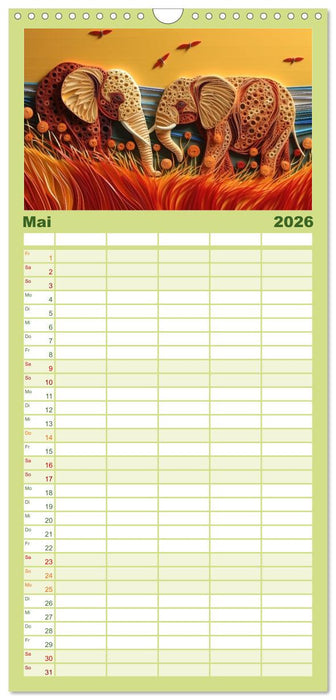 Quilling Inspirationen (CALVENDO Familienplaner 2026)