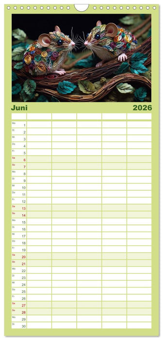 Quilling Inspirationen (CALVENDO Familienplaner 2026)