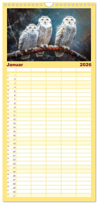 Kunstvolle Vögel (CALVENDO Familienplaner 2026)