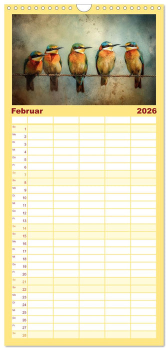 Kunstvolle Vögel (CALVENDO Familienplaner 2026)