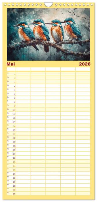 Kunstvolle Vögel (CALVENDO Familienplaner 2026)