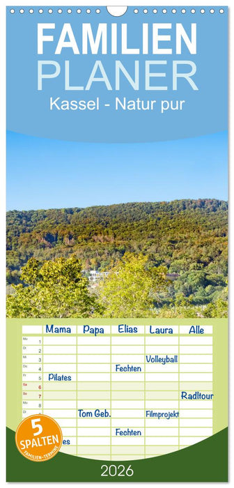 Kassel - Natur pur (CALVENDO Familienplaner 2026)