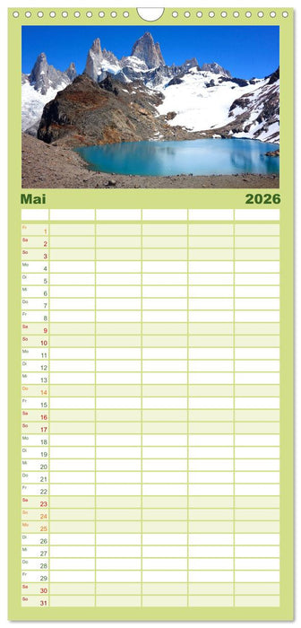 Südamerika - Vom Reich der Inka bis nach Patagonien (CALVENDO Familienplaner 2026)