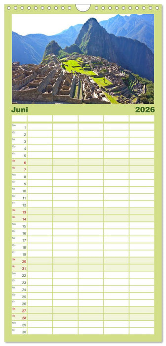 Südamerika - Vom Reich der Inka bis nach Patagonien (CALVENDO Familienplaner 2026)
