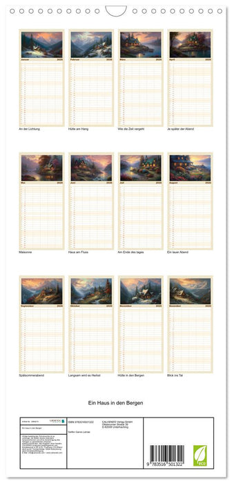 Ein Haus in den Bergen (CALVENDO Familienplaner 2026)