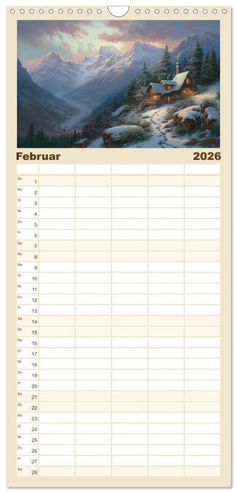 Ein Haus in den Bergen (CALVENDO Familienplaner 2026)