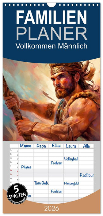 Vollkommen Männlich (CALVENDO Familienplaner 2026)