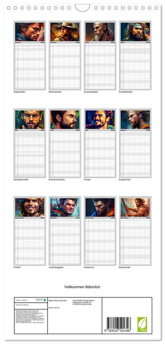 Vollkommen Männlich (CALVENDO Familienplaner 2026)