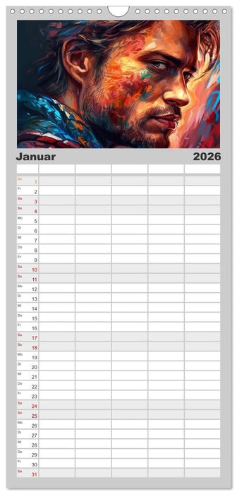 Vollkommen Männlich (CALVENDO Familienplaner 2026)