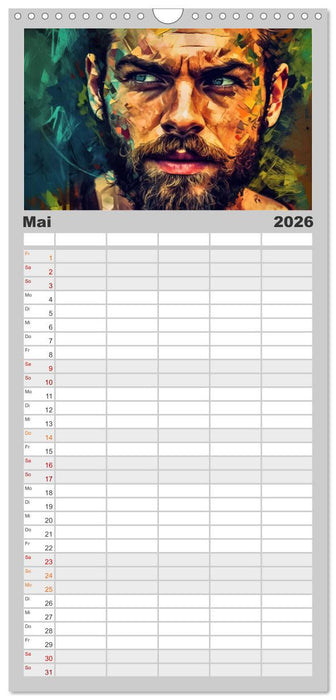 Vollkommen Männlich (CALVENDO Familienplaner 2026)