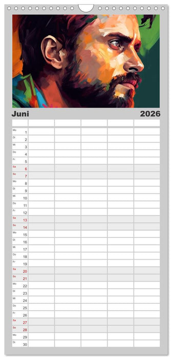 Vollkommen Männlich (CALVENDO Familienplaner 2026)