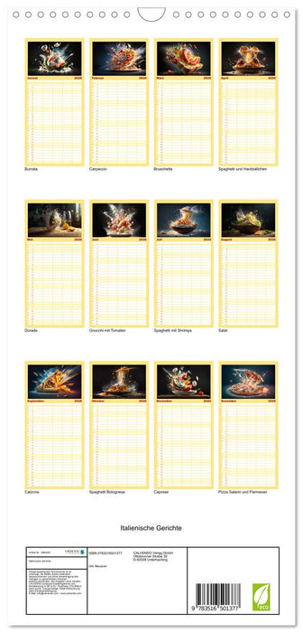 Italienische Gerichte (CALVENDO Familienplaner 2026)