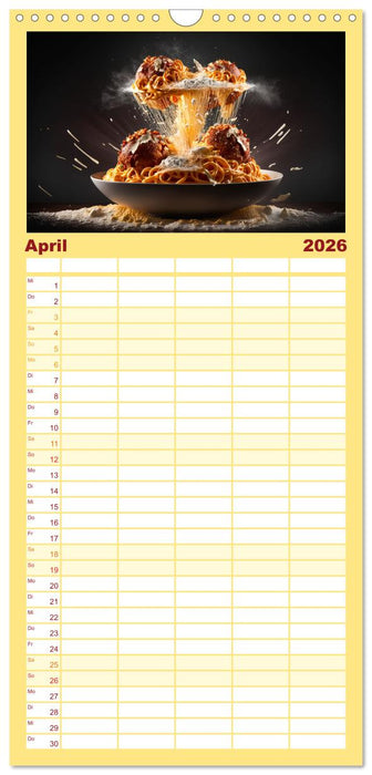 Italienische Gerichte (CALVENDO Familienplaner 2026)