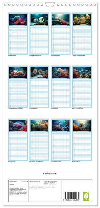 Fischfantasie (CALVENDO Familienplaner 2026)