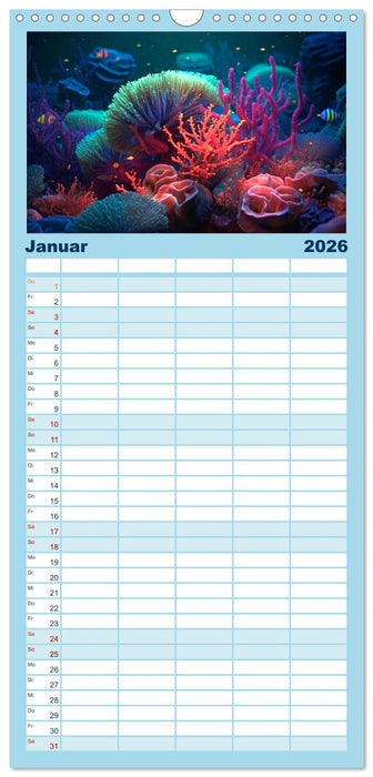 Fischfantasie (CALVENDO Familienplaner 2026)