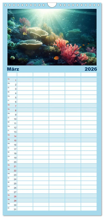 Fischfantasie (CALVENDO Familienplaner 2026)