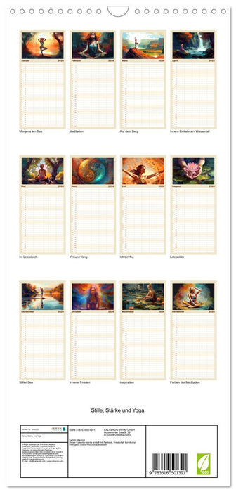 Stille, Stärke und Yoga (CALVENDO Familienplaner 2026)