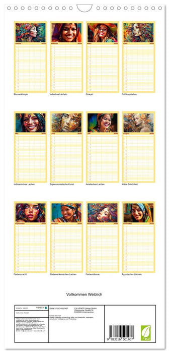 Vollkommen Weiblich (CALVENDO Familienplaner 2026)