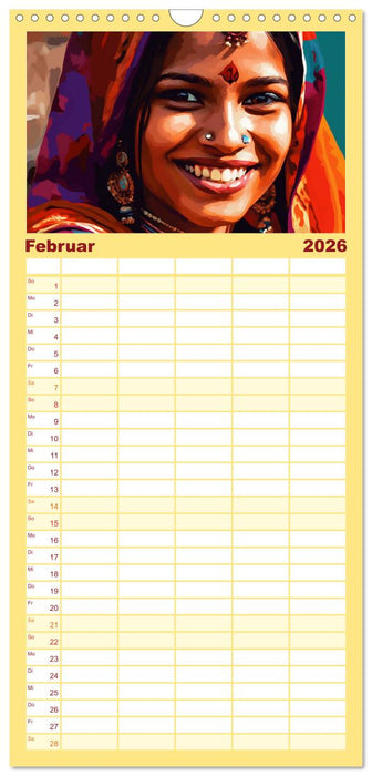 Vollkommen Weiblich (CALVENDO Familienplaner 2026)