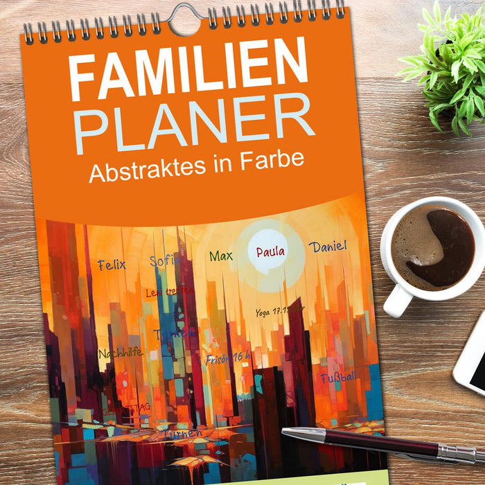 Abstraktes in Farbe (CALVENDO Familienplaner 2026)