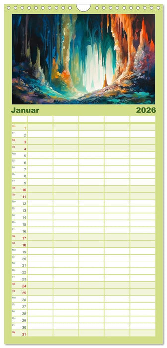 Abstraktes in Farbe (CALVENDO Familienplaner 2026)