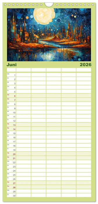 Abstraktes in Farbe (CALVENDO Familienplaner 2026)