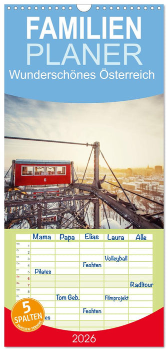 Wunderschönes Österreich (CALVENDO Familienplaner 2026)